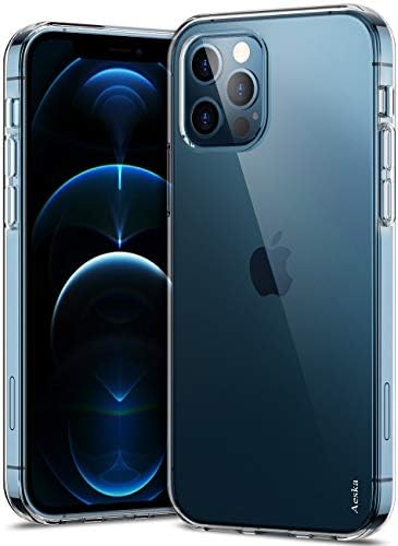 Aeska Clear Case תואם ל- iPhone 12 Pro Max, Ultra [דק דק] TPU ברורה גמישה [עמידה בשריטה] גומי גומי גומי סיליקון מגן על גומי סיליקון לאייפון